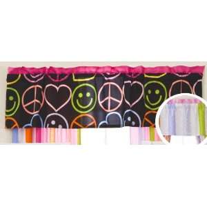  Little Miss Matched Peace Love Reversible Valance