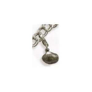   Clam Shell Charm ONLY, Lobster Clasp, 1 inch (incl clasp) Jewelry