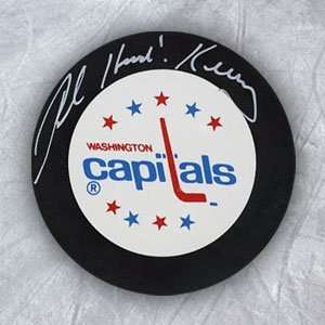 BOB KELLY Washington Capitals SIGNED Hockey Puck