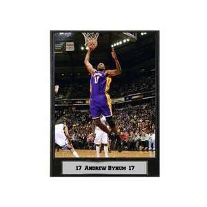 Andrew Bynum Photograph Nested on a 9x12 Plaque 