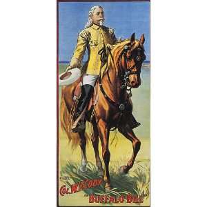 WILLIAM FREDERICK BUFFALO BILL CODY AMERICAN OLD WEST VINTAGE POSTER 