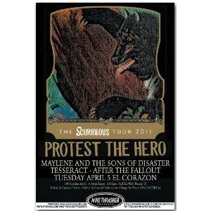  Protest the Hero Poster   Concert Flyer   The Scurrilous 