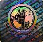 1000 WORLD Hologram Holographic Label Sticker 20x20mm i