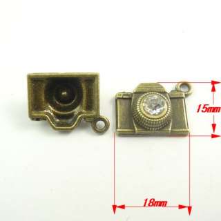 18*12*8mm Antique style bronze tone camera shaped alloy charm pendants 