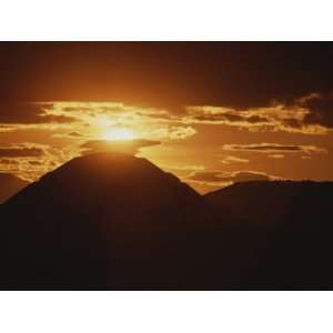  The Pyramid of the Sun Silhouetted against the Setting Sun 