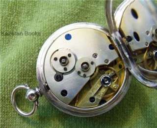 Working Antique Solid Silver Fob Pocket Watch & Key  