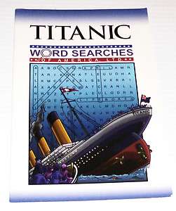 TITANIC, MENUS, PICTURE AND WORD SEARCH BOOK  