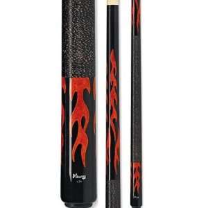 Viking Cherry Red Stained Birds Eye Maple Flames Pool Cue (weight20oz 