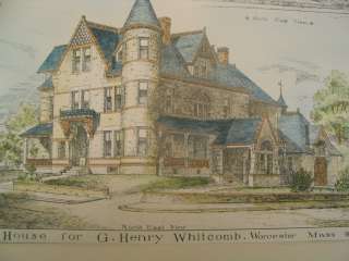 Whitcomb House, Worcester, MA, 1881, Original Plan  