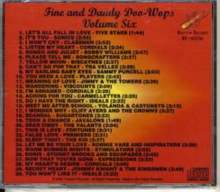 Fine and Dandy Doo Wops CD   Vol 6 NEW/SEALED 30 Tracks  
