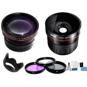  Lens Kit includes 2x Telephoto HD Zoom Lens + 0.45x Wide Angle Lens 