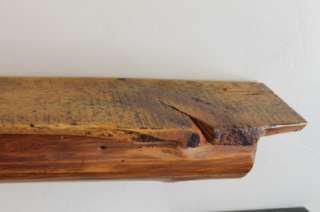 188 worm wood barn beam rustic log shelf, 1800s Pine, primitive 