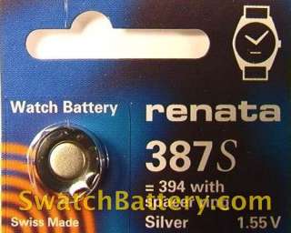 Renata 387 S 387s Watch Battery Bulova  