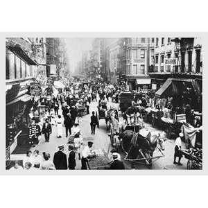 Paper poster printed on 20 x 30 stock. People, Peddlers, and Horse 