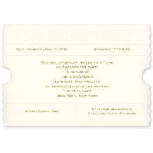  Admission Ticket Ivory Party Invitation by Checkerboard 