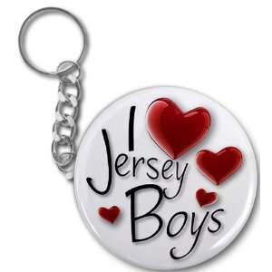  HEART JERSEY BOYS Jersey Shore Fan 2.25 Button Style Key 