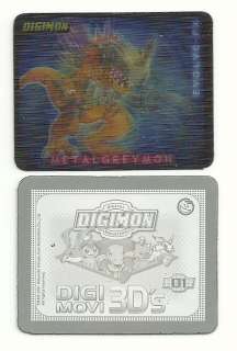 DIGIMON Lenticular 3D WHOLE set Argentina 25 TAZOS 2001  