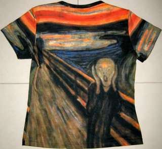 THE SCREAM New Edvard Munch Cap Sleeve Art T Shirt L  