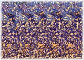 Dragon 18x13 3D Stereogram Poster Hidden 3D illusion  