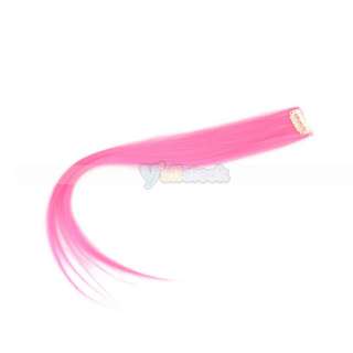   Stylish Clip on in peach Pink Straight Hair Accessories Extensions