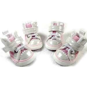  Adorable Dog Sneakers Footwear for Pets Shoes Pink Color 