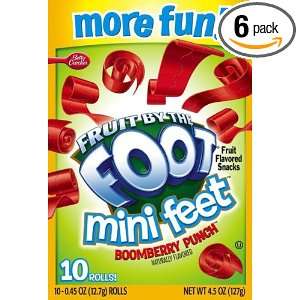 Fruit by the Foot, Mini Foot, Bomberry Punch, 10 Count Rolls (Pack of 