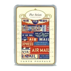  Cavallini & Co. Carte Postale Postcard Set Par Avion Arts 