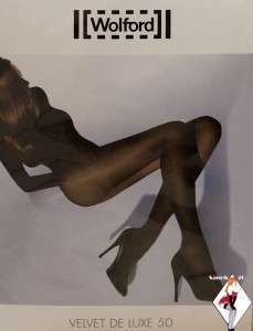 WOLFORD VELVET DE LUXE 50 OPAQUE SILKY SOFT SMOOTH *TAUPE* PANTYHOSE 