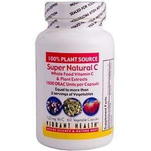 Vibrant Health, Super Natural C, Whole Food Vitamin C & Plant Extracts 