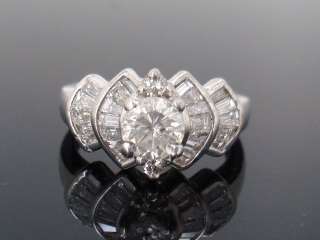 ct carat G H VS SI Cert Round Diamond 14kt White Gold Engagement Ring 