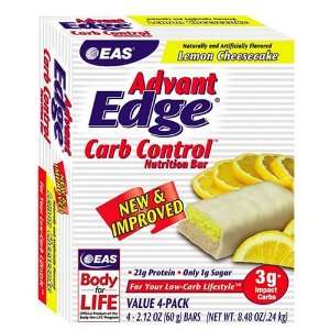  EAS AdvantEdge Carb Control Bar, Lemon Cheesecake   4 Bars 