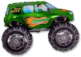 Monster Truck 4 Wheel Drive 26 Foil Balloon   Green  