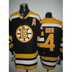  Bobby Orr #4 Black NHL Boston Bruins Hockey Jersey Sz54 