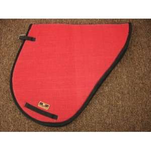 English Treeless Saddle Pad   Red Towel Base With Foam  