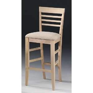 Whitewood Roma stool with upholstered seat   29 SH  Seating stools 