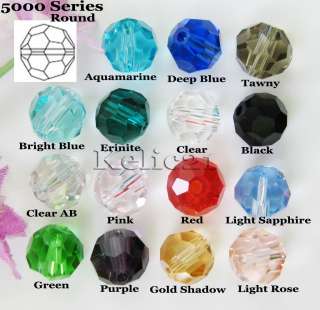 40p Multi color Swarovski Crystal 5000 8mm Round Beads  