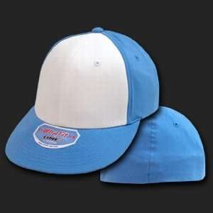  WHITE SKY BLUE BASEBALL FLEX CAP HAT CAPS 