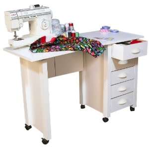   Mobile Desk & Craft Center in White by Venture Horizon