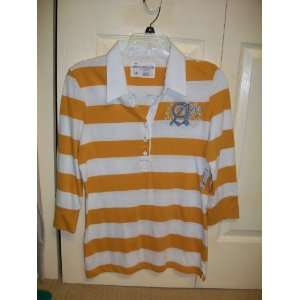  Aeropostale Original Striped 3/4 Sleeved Polo (Buttern 