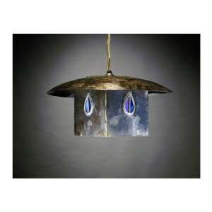  A Metal and Leaded Glass Hanging Shade by Charles rennie 