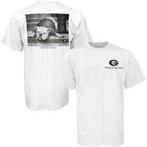   Georgia Bulldogs White BEWARE OF THE DAWG T shirt
