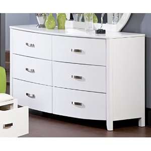  Contemporary Dresser In White Finish By Homelegance 