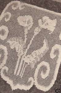 Vintage Crochet Calla Lily Shadow Filet Motif Pattern  