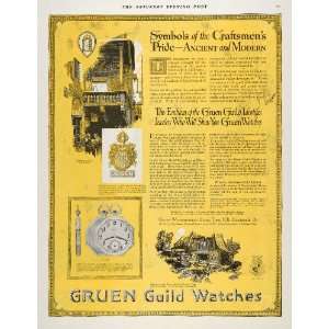 1920 Ad Gruen Pocket Watch Deitrich Time Hill Antique   Original Print 