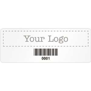   Logo and Barcode, 0.75 x 2 Tamperproof Checkers