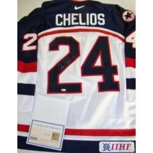 Chris Chelios Signed Uniform   Auth USA Nike STEINER   Autographed NHL 