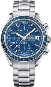   Date Automatic Chronometer Chronograph Blue Dial Watch Omega Watches