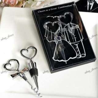 Cheers Wine Bottle Opener Stopper one Set Wedding Favors New Cheap 