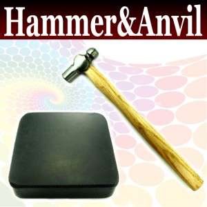 4oz Ball Pien Hammer Jewelry Tool Bench Block Anvil SET  