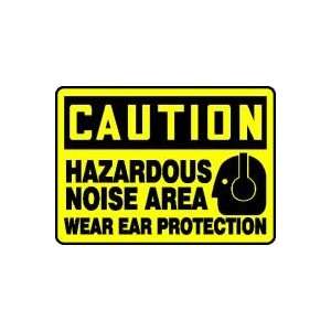 CAUTION HAZARDOUS NOISE AREA WEAR EAR PROTECTION (W/GRAPHIC) 10 x 14 